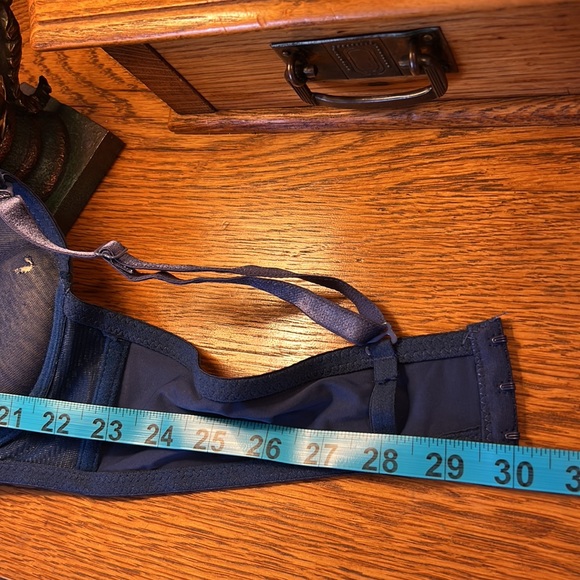 30A Women’s Bra Petite Fit Sexy Style Navy Blue Full Coverage Push Up Bra - Picture 9 of 16